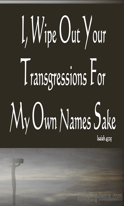 Isaiah 43:25 God Wipes Out Your Transgressions (brown)